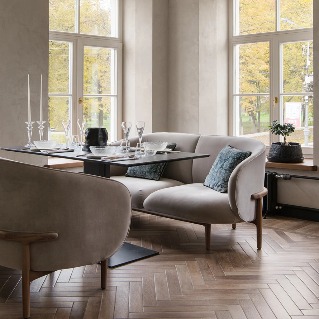 MELA Lounge Two Seater Sofa in Walnut Natural Oil - Artisan | Milola