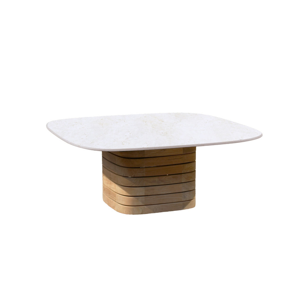 MELLOW Outdoor Coffee Table in Teak Base with Ceramic Top - Cane-Line | Milola