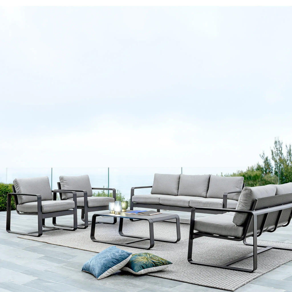 MERRIGAN Outdoor Sofa Set in Charcoal - Bizzotto | Milola