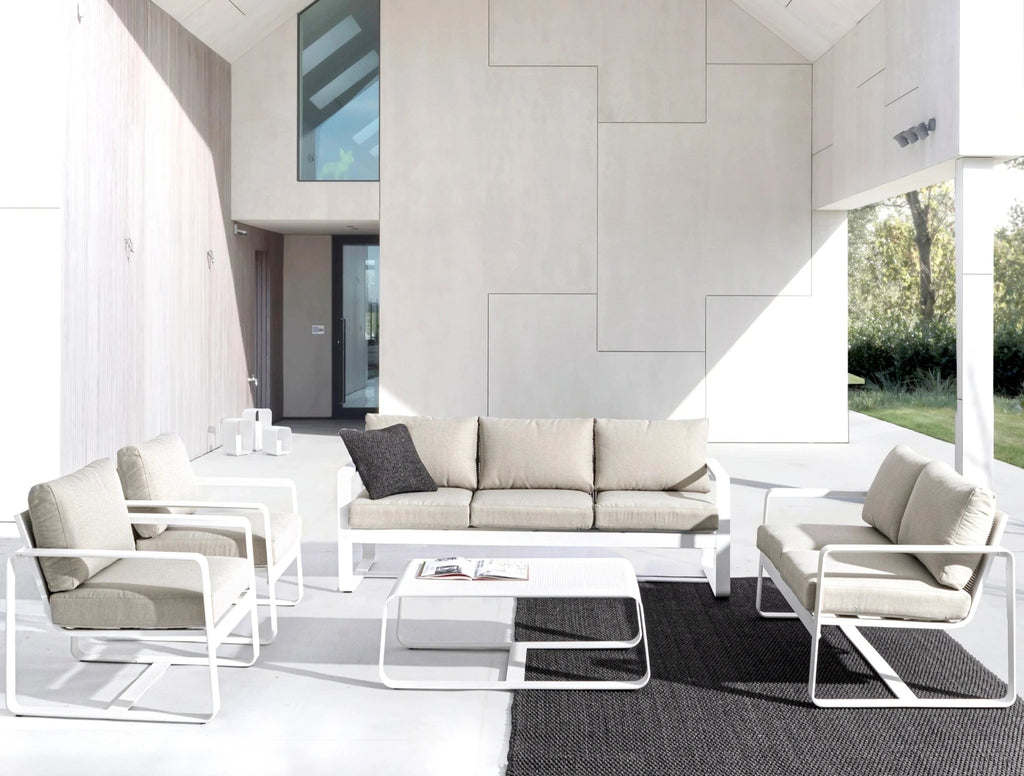 MERRIGAN Outdoor Sofa Set in White - Bizzotto | Milola
