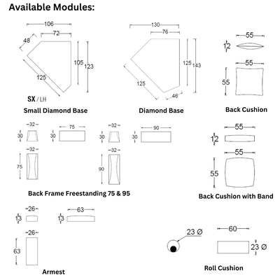 Canapé modulable AVENUE