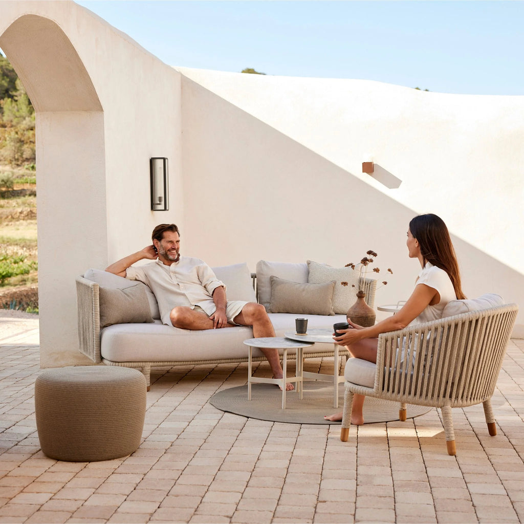 Moments 3 Seater Sofa - Outdoor Sofa in Sand - Cane-Line | Milola