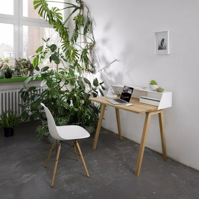 PS 04/05 Modern & Minimalist Desk in White - Muller | Milola