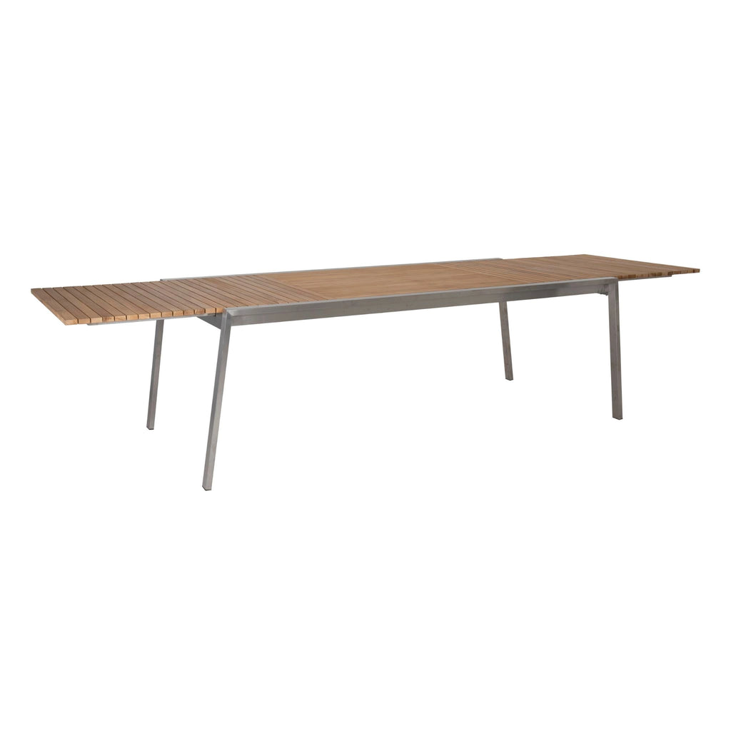 NAOS - Extendable Outdoor Dining Table - Teak & Stainless Steel - Brafab | Milola