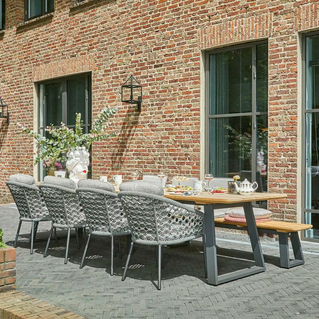 NAPPA - Outdoor Dining Chairs in Light Grey - Suns | Milola