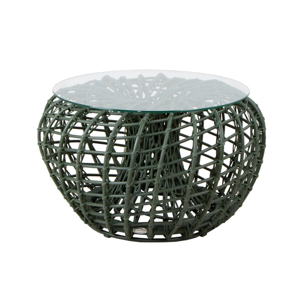NEST - Small Coffee Table - in Dark Green Weave - Cane-Line | Milola 