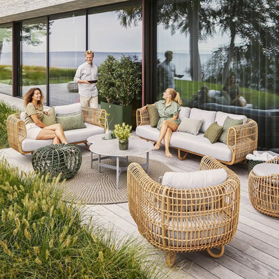 NEST Rattan Outdoor Lounge Chair Including Cover Milola