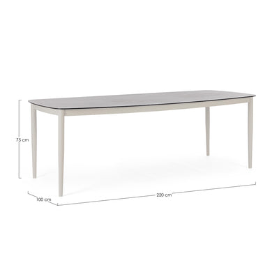 NESTOR Outdoor Sintered Stone Table in Morny - Bizzotto | Milola