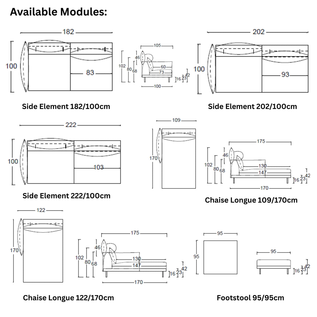 NUBES Modular Sofa Modules - Twils | Milola