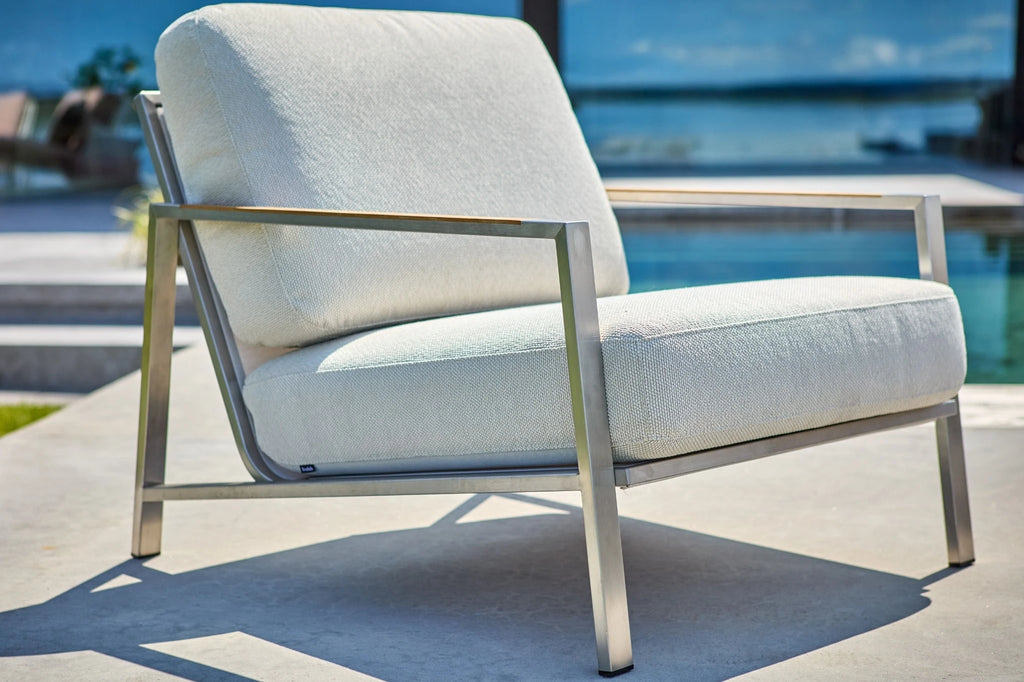 NAOS Lounge Set in Stainless Steel/Dot Beige - BRAFAB | Milola