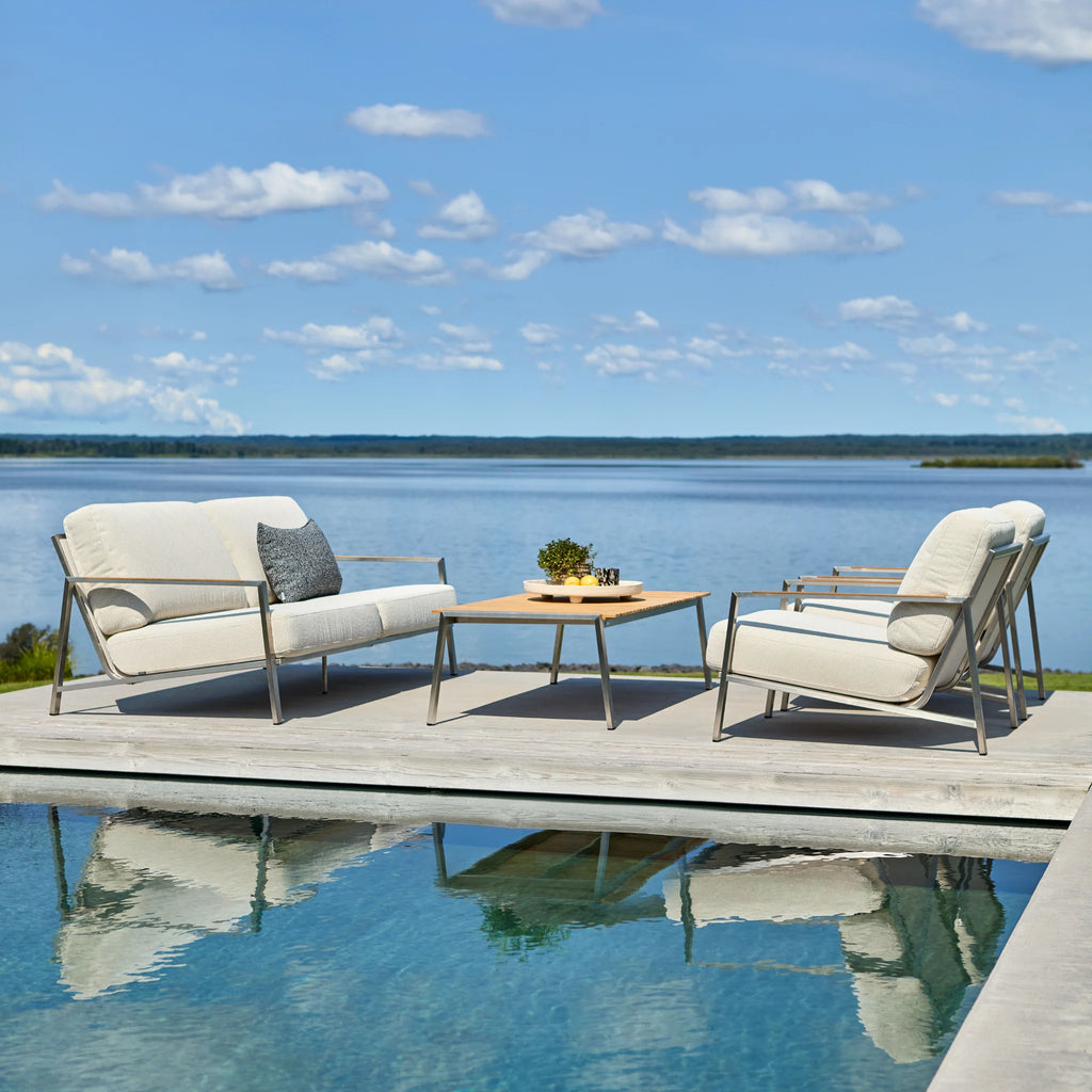 NAOS Lounge Set in Stainless Steel Dot Beige - BRAFAB | Milola