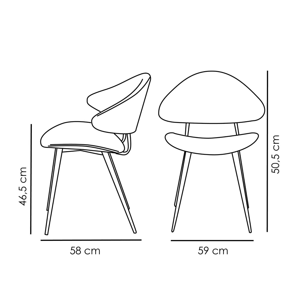 NAPOLEON Chair Dimensions - Danform | Milola