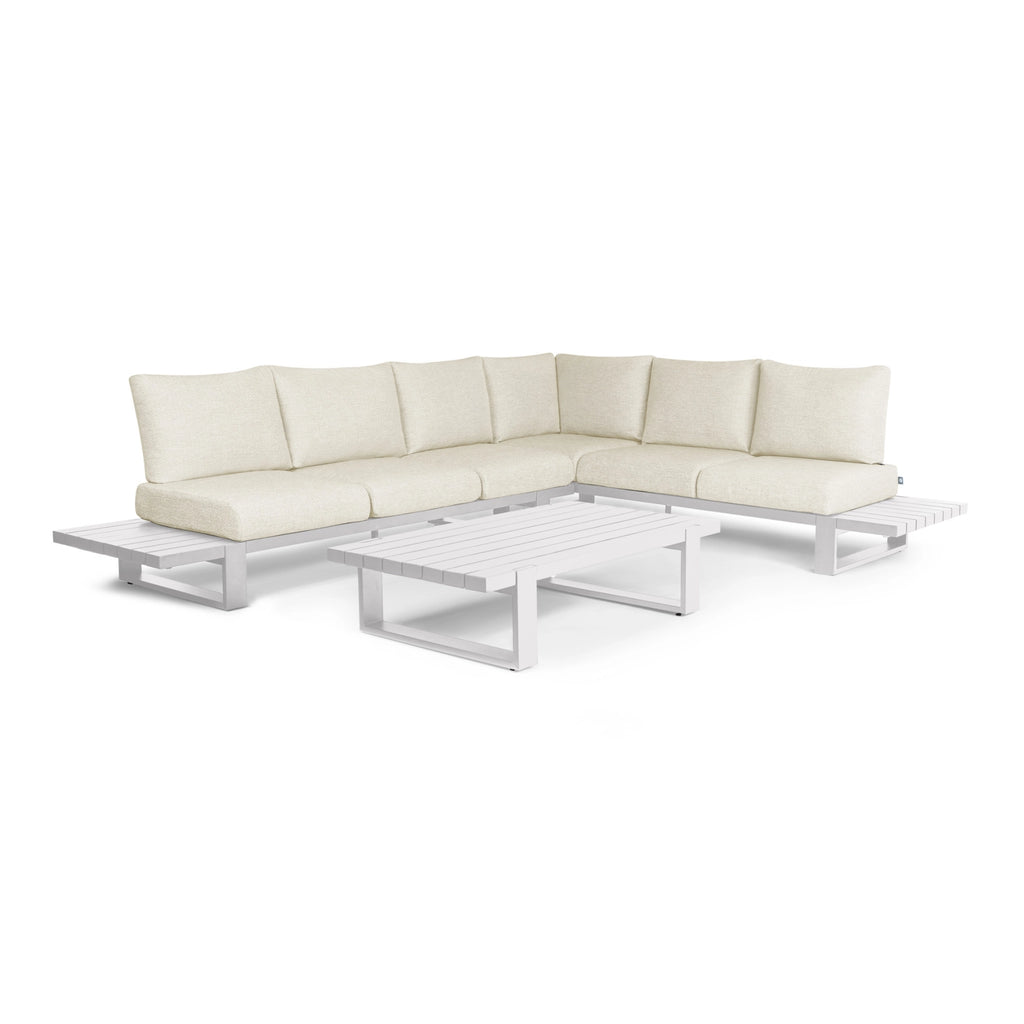 Nardo Lounge Set in Matt White/Natural - Suns | Milola