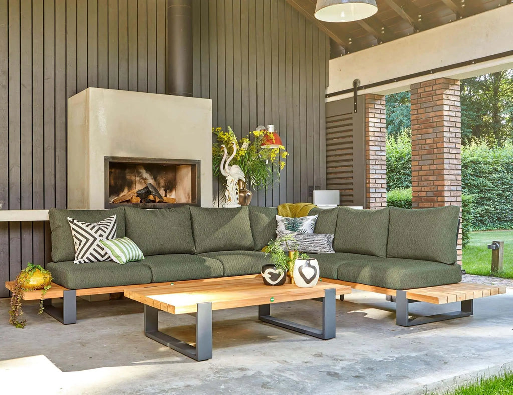NARDO - Outdoor Corner Lounge Set - in Forest Green - Suns | Milola