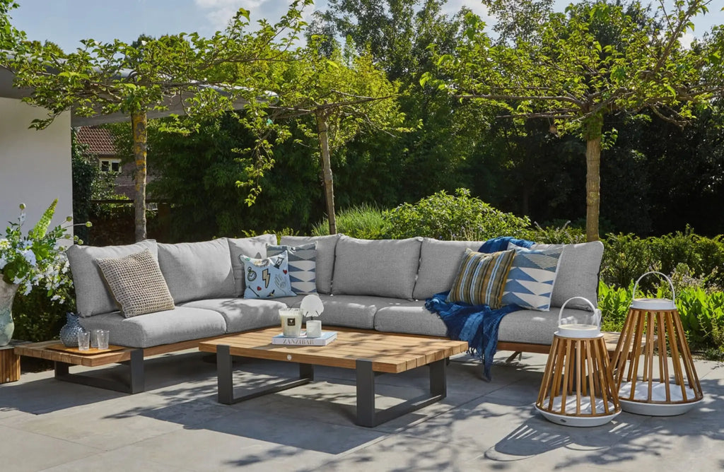 Salon de jardin d'angle en teck NARDO