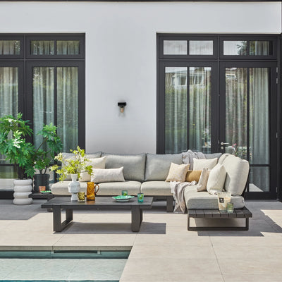 Nardo Sofa Set in Matt Black/Natural - Suns | Milola