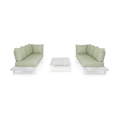 Nardo Sofa Set in Matt Black/Natural - Suns | Milola