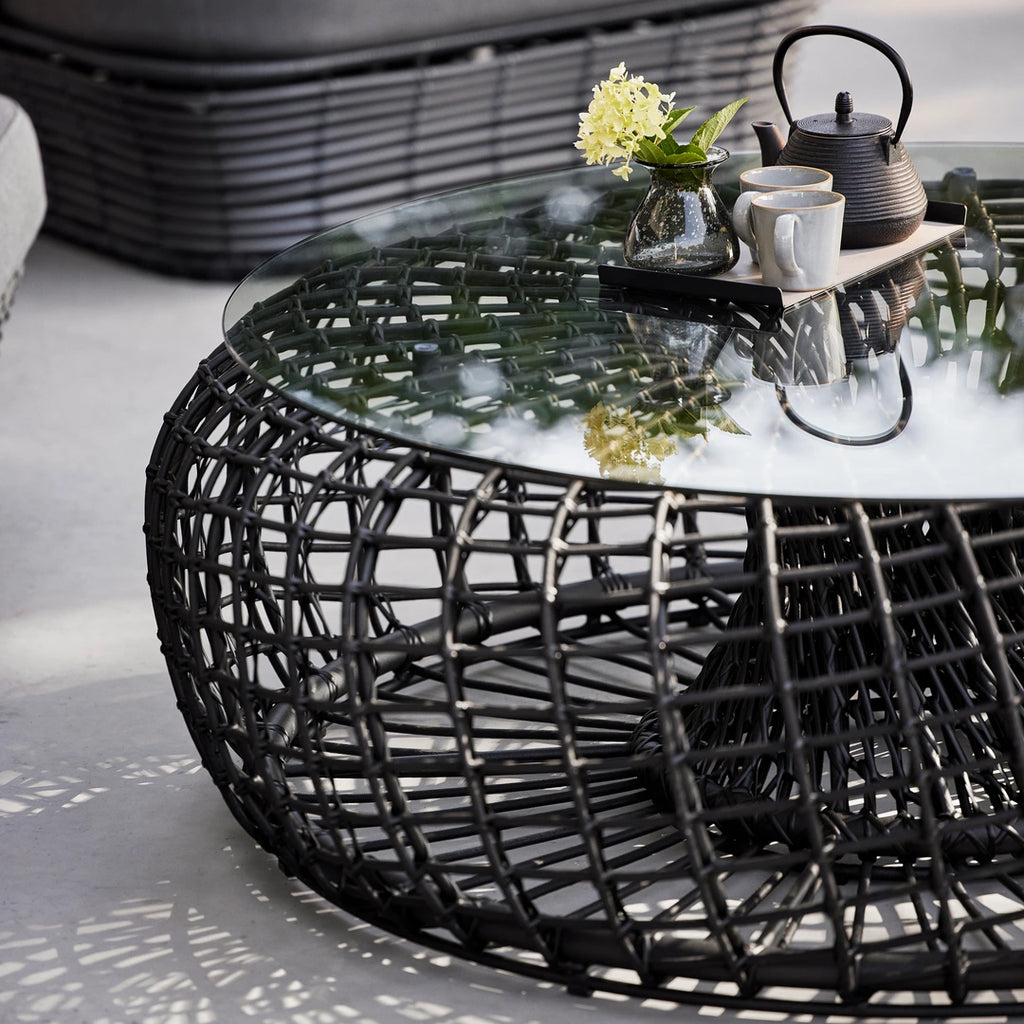 NEST - Large Coffee Table in Lava Grey Weave - Rattan - Cane-Line | Milola