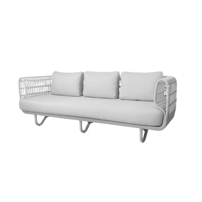 NEST - Outdoor 3 Seater Sofa in White Weave - Rattan Design - Cane-Line | Milola