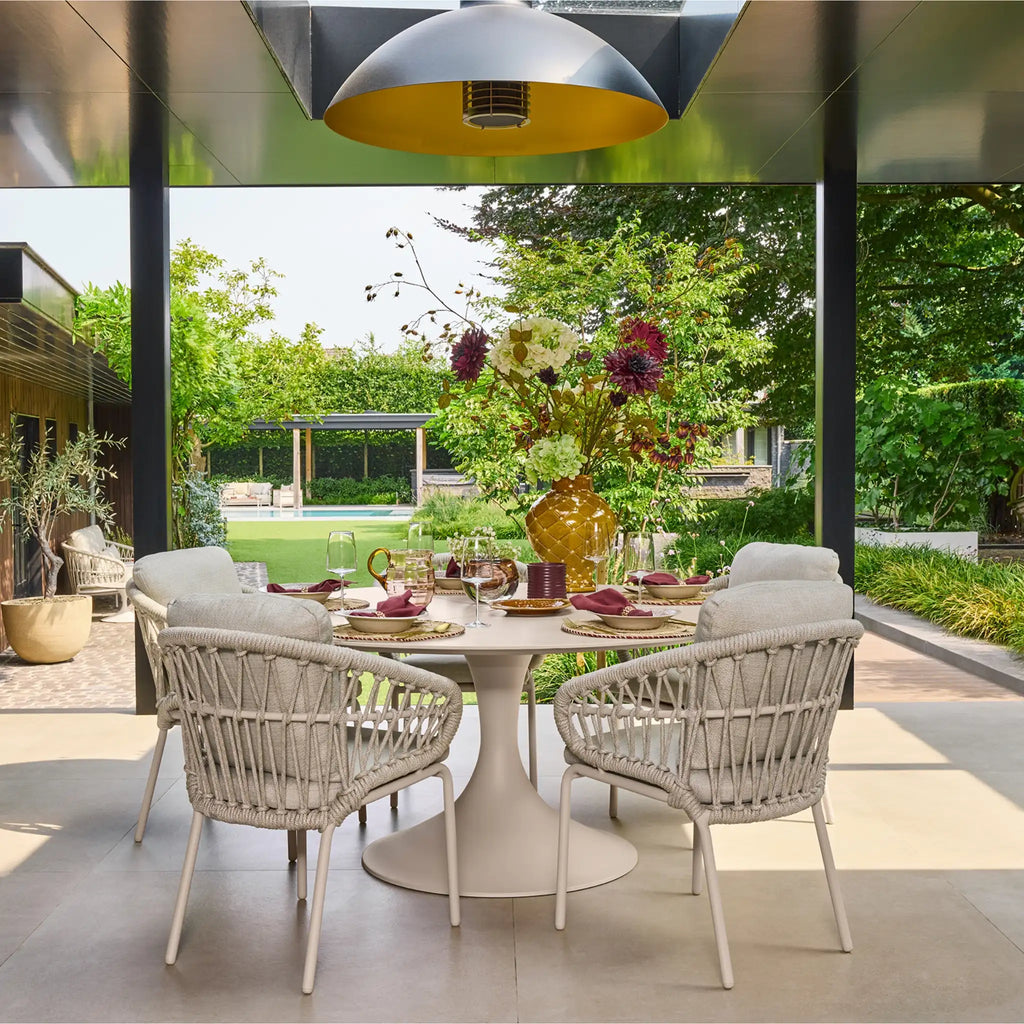 NOVA Dining Table in Camel Sand with Sintered Stone Top - Suns | Milola