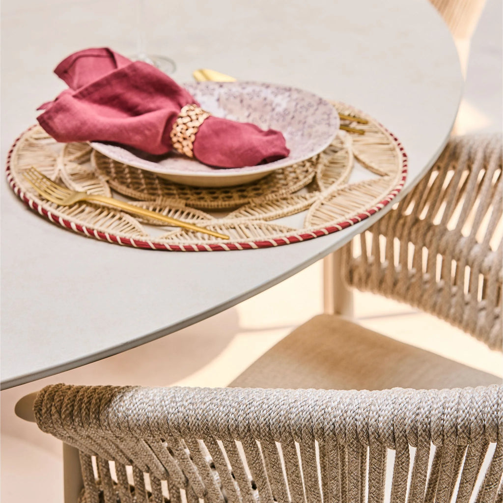 NOVA Dining Table in Camel Sand with Sintered Stone Top - Suns | Milola