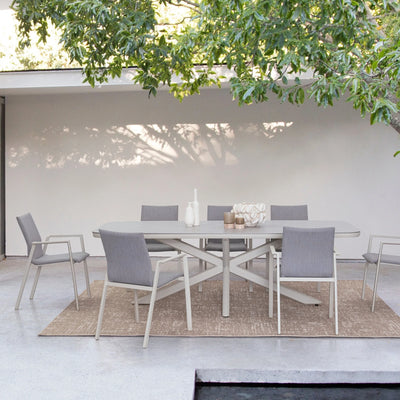 ODEON Outdoor Dining Chair in Pelican - Bizzotto | Milola