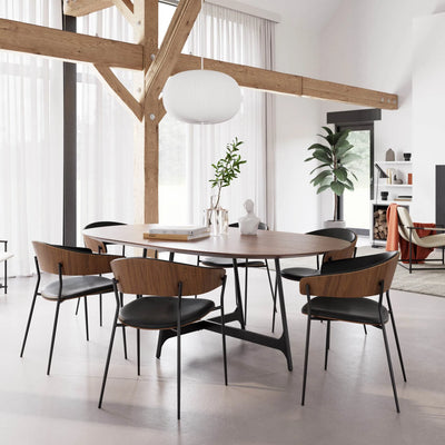 OOID Oval Dining Table in Walnut - Minimalist Design  - Danform | Milola