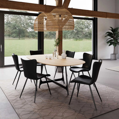 OOID Oval Dining Table in Black - Minimalist Design - Danform | Milola