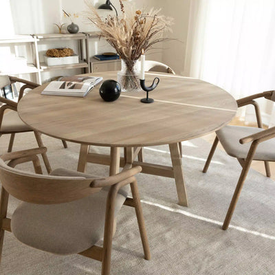 OPTIC Wooden Round Dining Table - Nordic Design - Kristensen Kristensen | Milola