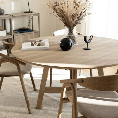 OPTIC Wood Extendable Round Dining Table - Kristensen Kristensen | Milola