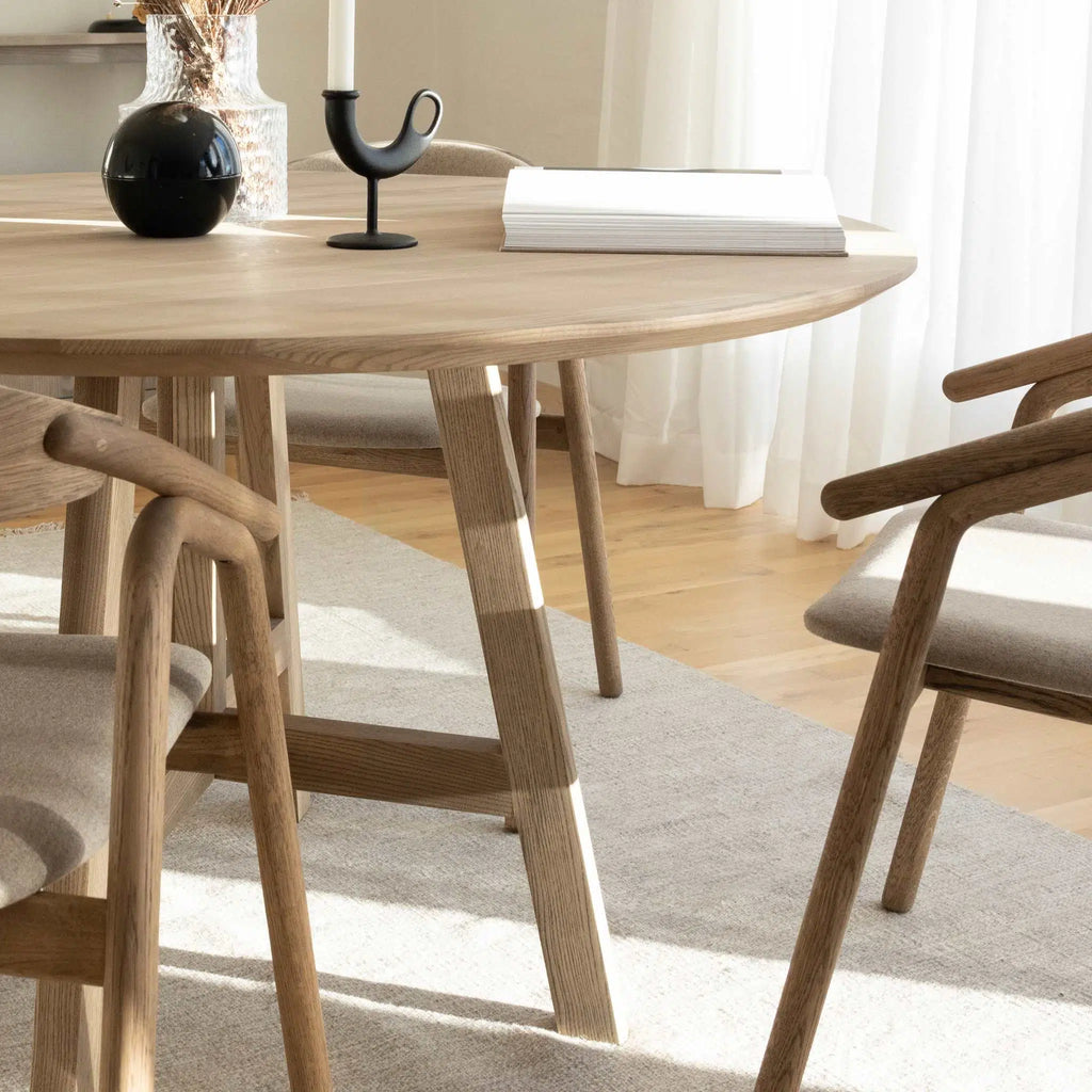 OPTIC Wooden Round Dining Table - Nordic Design - Kristensen Kristensen | Milola