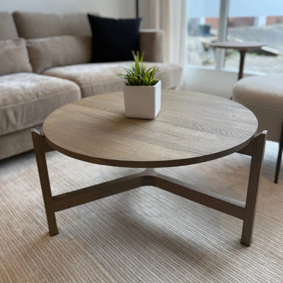 OPTIC Coffee Table in Light Grey Oiled Ash - Kristensen | Milola