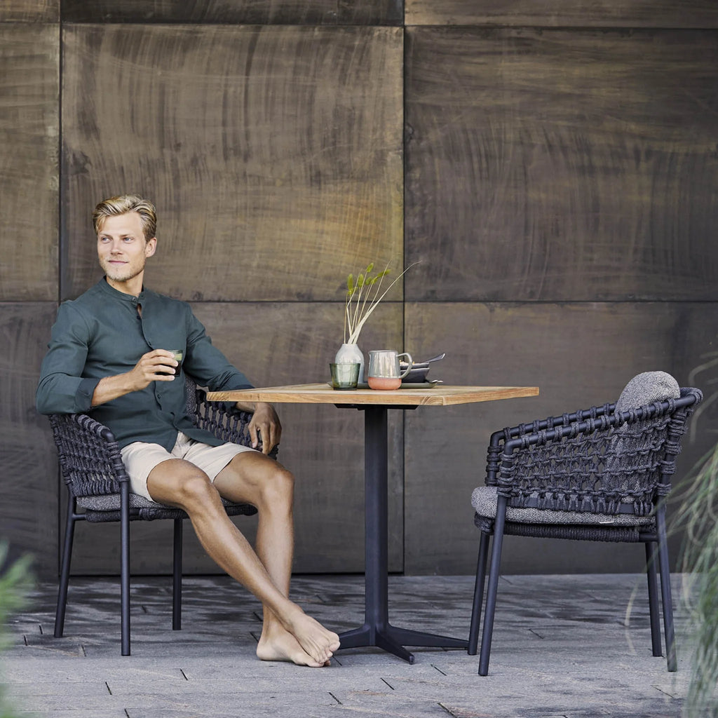 OCEAN - Stackable Outdoor Chair in Dark Grey - Cane-Line | Milola