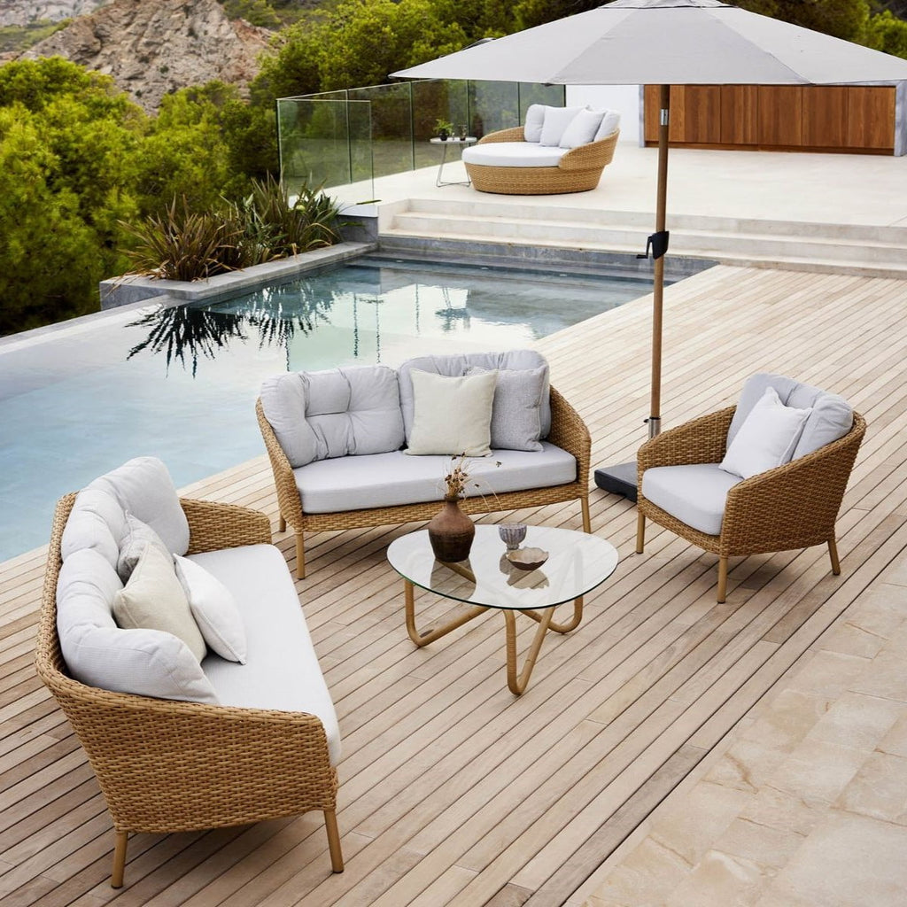 OCEAN - Large Outdoor Lounge Chair in Natural - Cane-Line | Milola