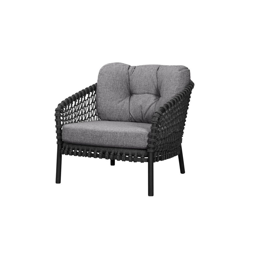 OCEAN - Large Outdoor Lounge Chair in Dark Grey - Cane-Line | Milola