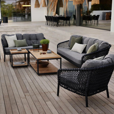 OCEAN - Large Outdoor Lounge Chair in Dark Grey - Cane-Line | Milola