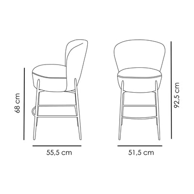 ORBIT Counter Stool Dimensions - Danform | Milola