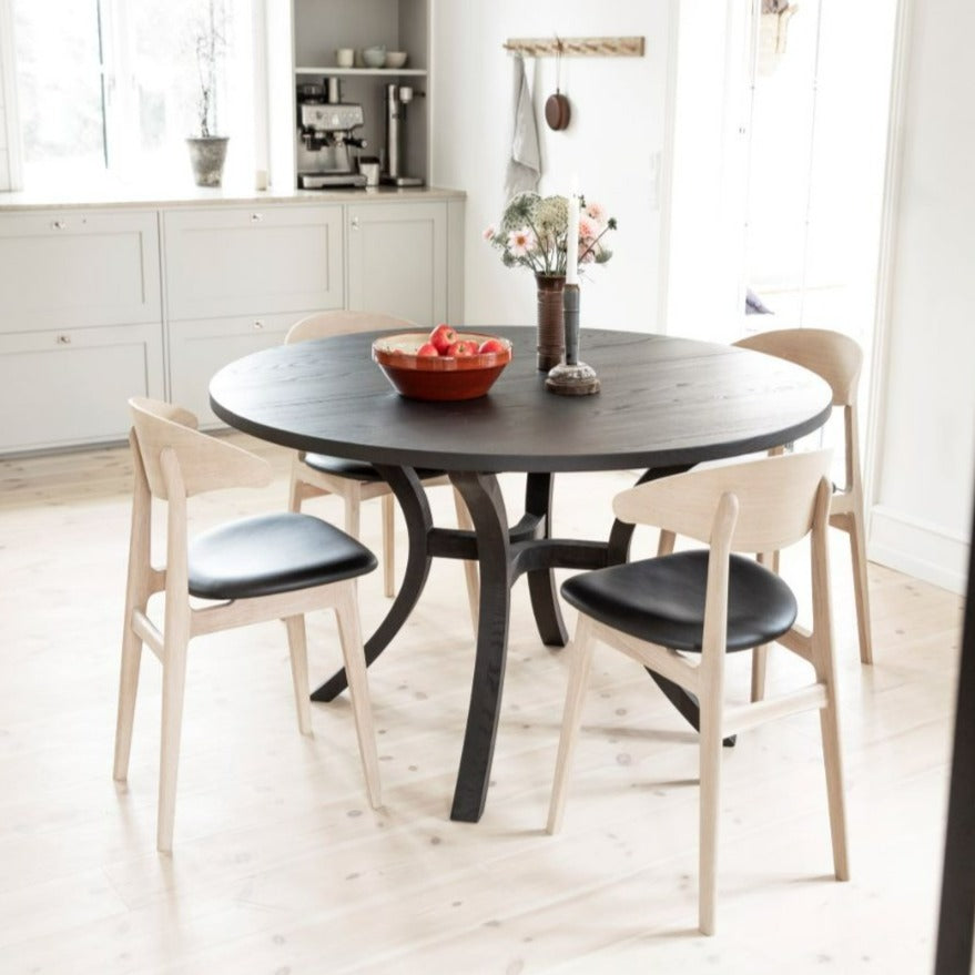 Paris Round Extendable Solid Wood Dining Table