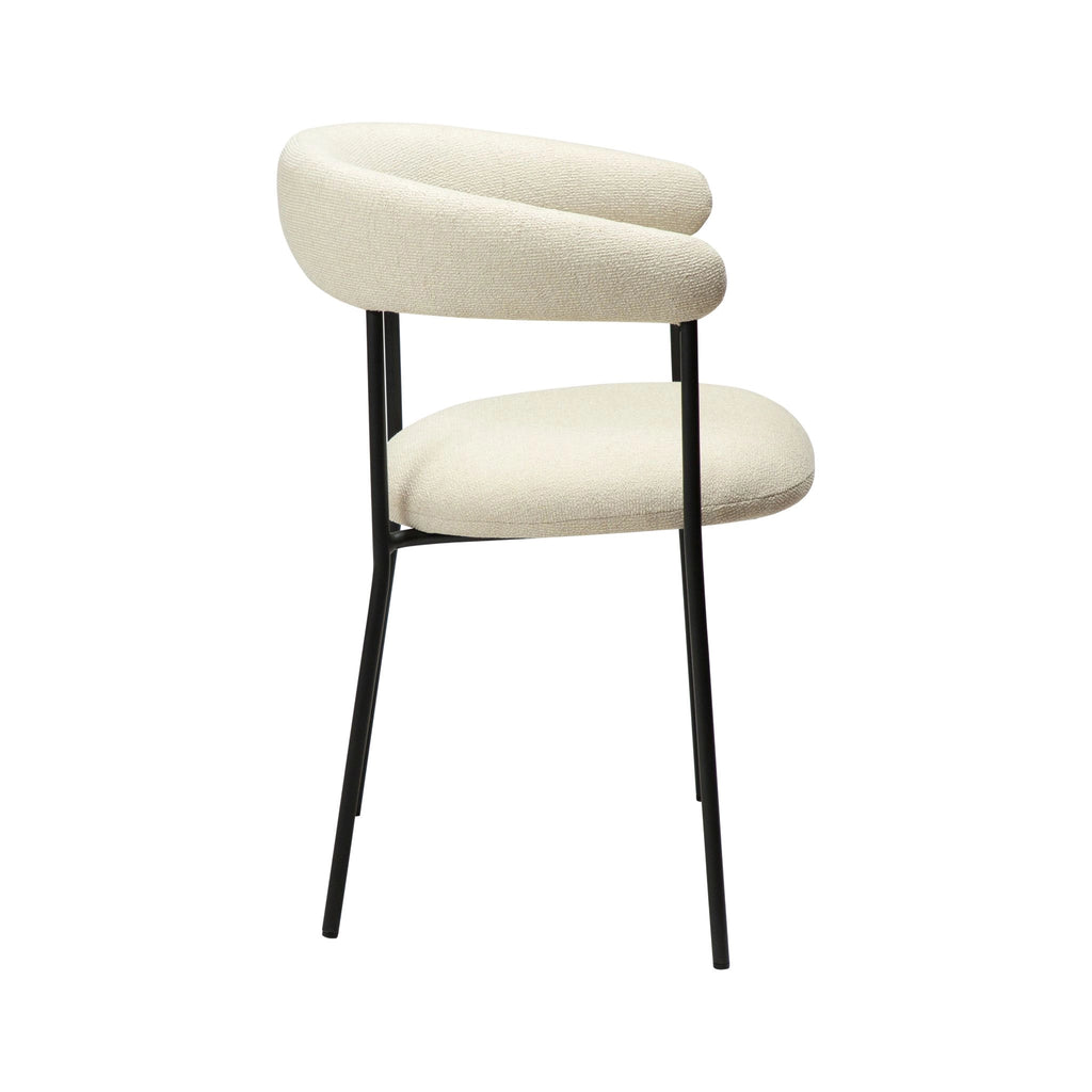 PLENTI  Dining Chair in White and Black Legs - Danform | Milola