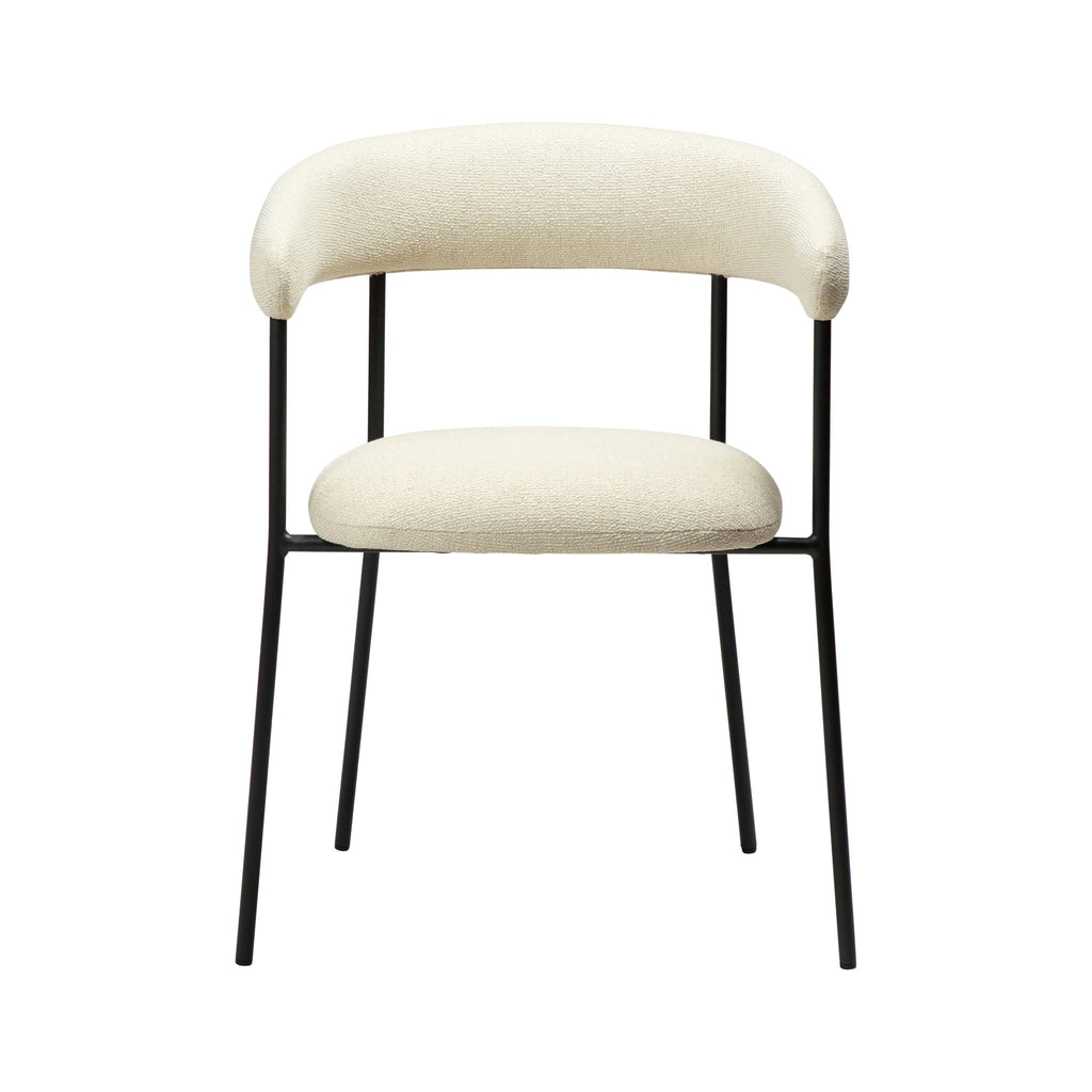 PLENTI  Dining Chair in White and Black Legs - Danform | Milola