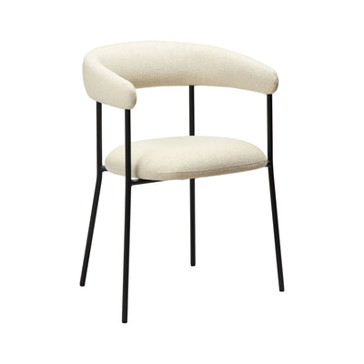 PLENTI Dining Chair in White and Black Legs - Danform | Milola
