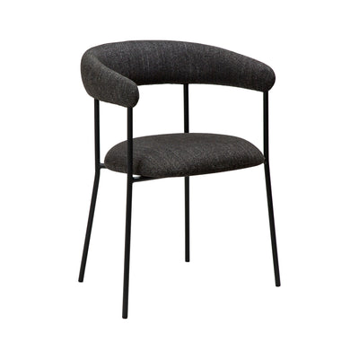 PLENTI Dining Chair in Black and Black Legs - Danform | Milola