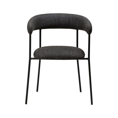 PLENTI Dining Chair in Black and Black Legs - Danform | Milola