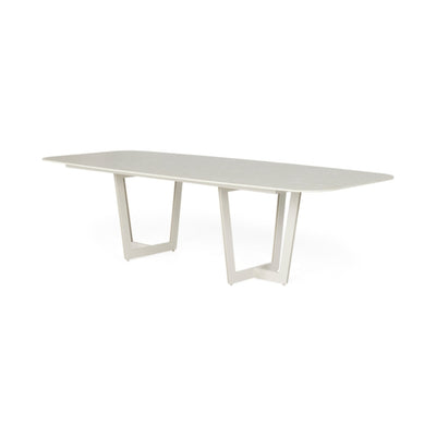 Palemo Neolith Stone Dining Table in Matt White/Neolith White - Suns | Milola