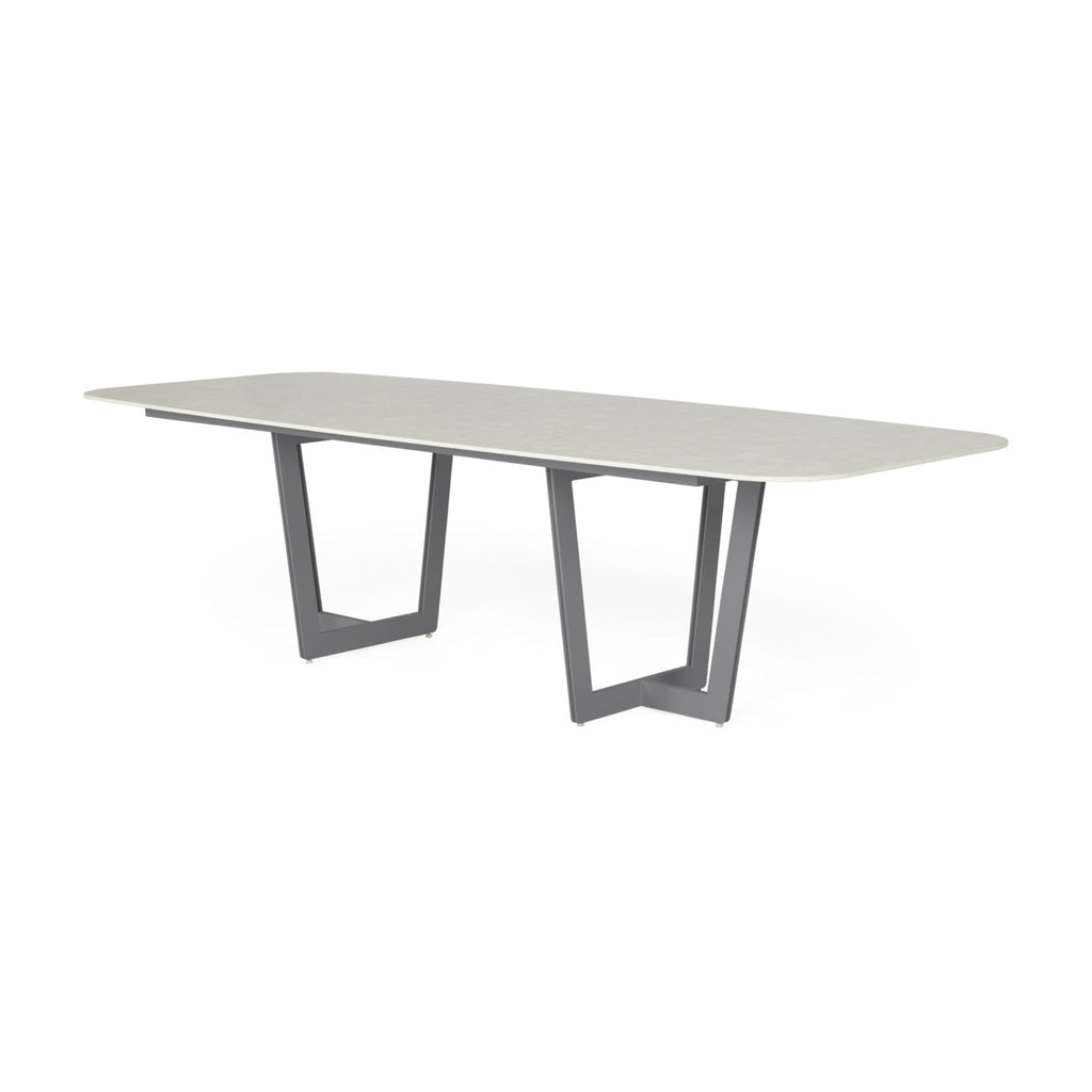 PALERMO Neolith Stone Outdoor Dining Table in Matt Royal Grey - SUNS | Milola
