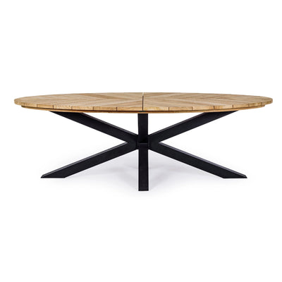 PALMDALE Oval Teak Outdoor Dining Table (240x110cm)