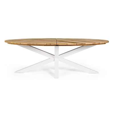 PALMDALE Oval Teak Outdoor Dining Table (240x110cm)