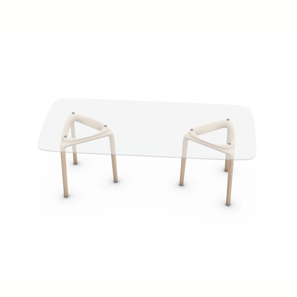 PASCAL Dining Table in Maple White Pigment Oil - Artisan | Milola