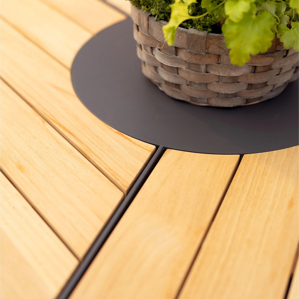 PEACE Outdoor Dining Set in Anthracite/Natural - BRAFAB | Milola