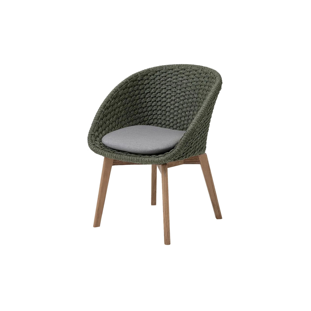 PEACOCK - Outdoor Dining Chair in Drak Green - Cane-Line | Milola